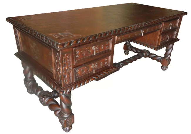 AntiqueBrownNavaretteDesk