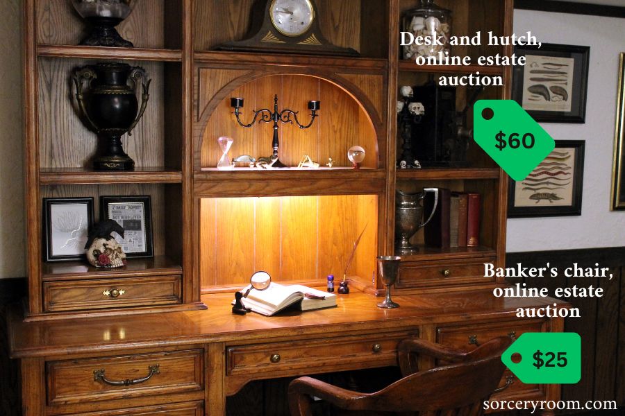 desk and hutch, chair, prices